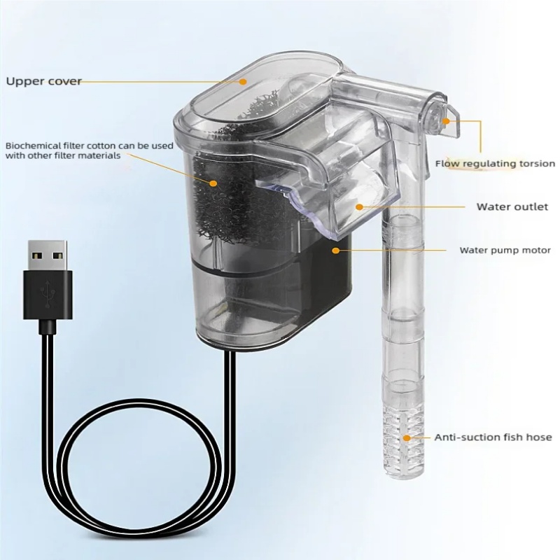 Mini Filtro USB Suspendido par - Aquael Filter Fzn reseña y precio