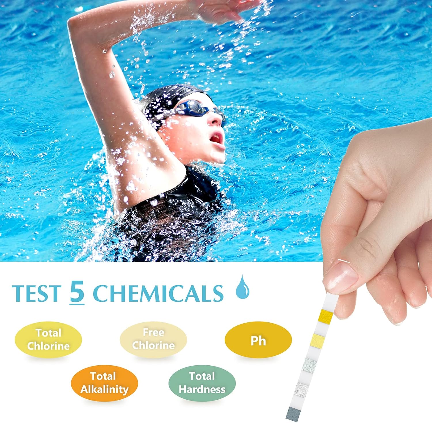 50 Uds multiusos 5 en 1 tiras  - Marine Test Kit reseña y precio