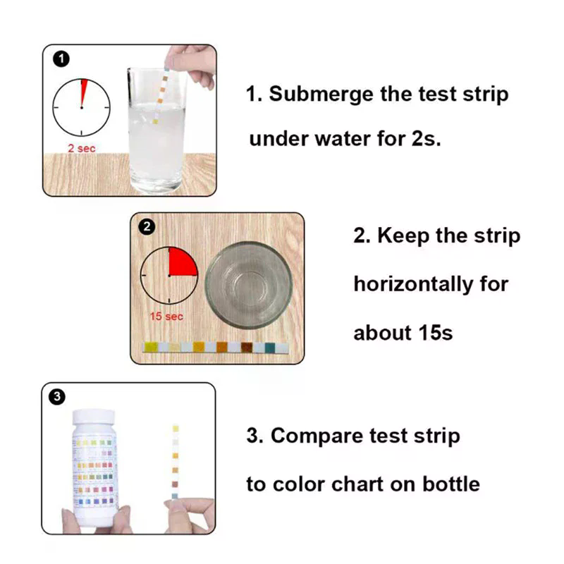 50 Tiras Reactivas de Cloro y  - Marine Test Kit reseña y precio