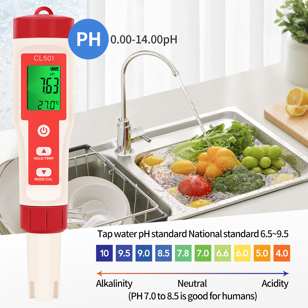 Medidor de temperatura PH/CL2/ - Marine Test Kit reseña y precio