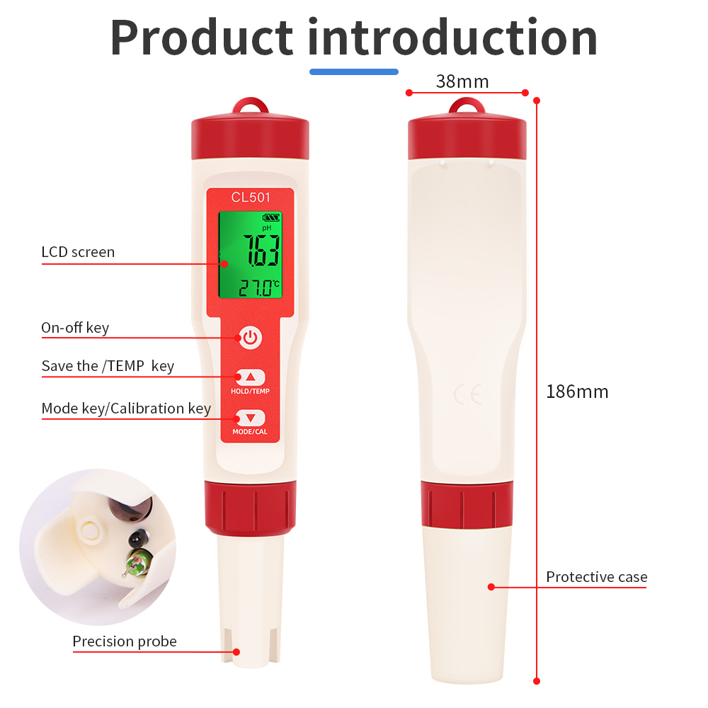 Medidor de temperatura PH/CL2/ - Marine Test Kit reseña y precio
