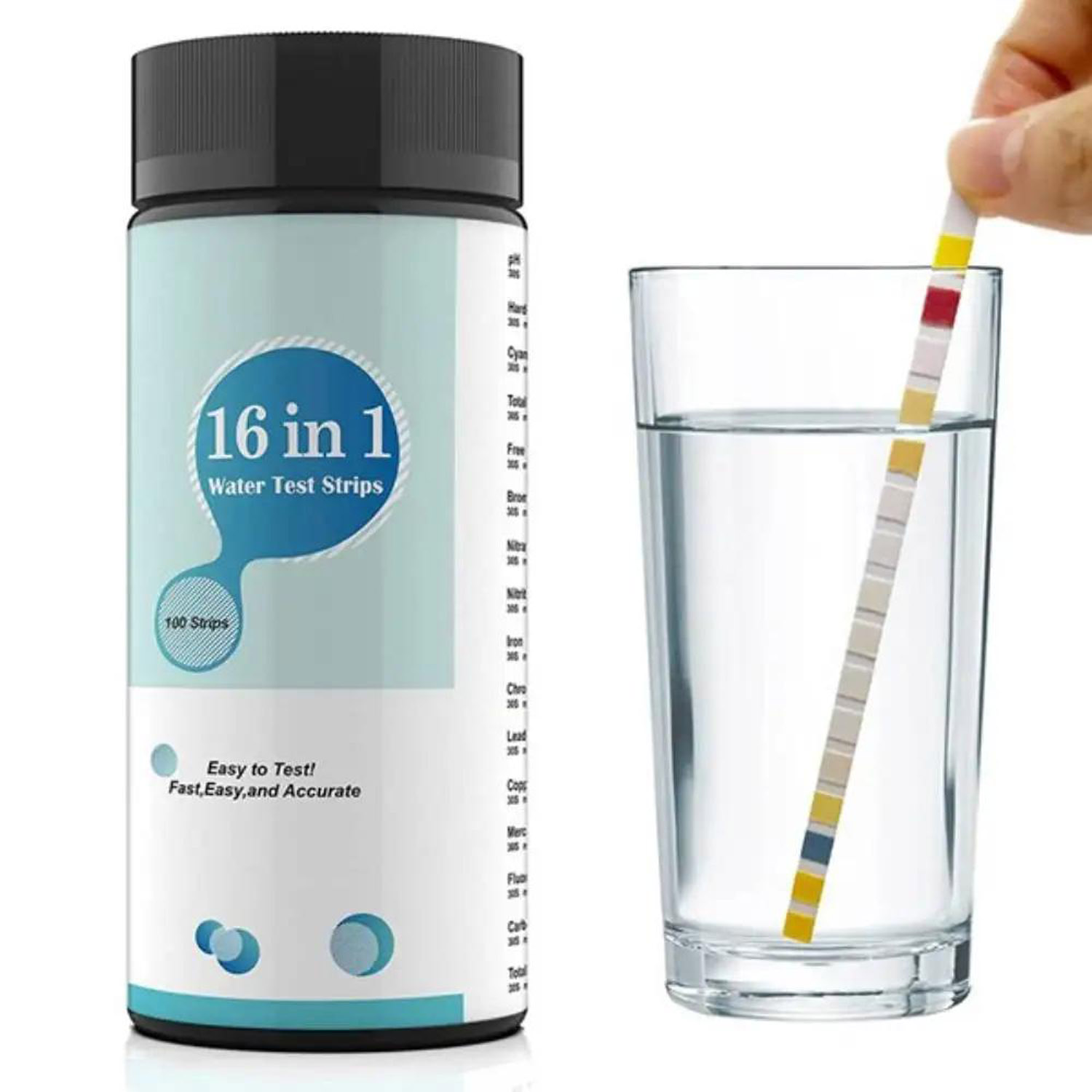 Tiras de prueba de agua 16 en  - Marine Test Kit reseña y precio