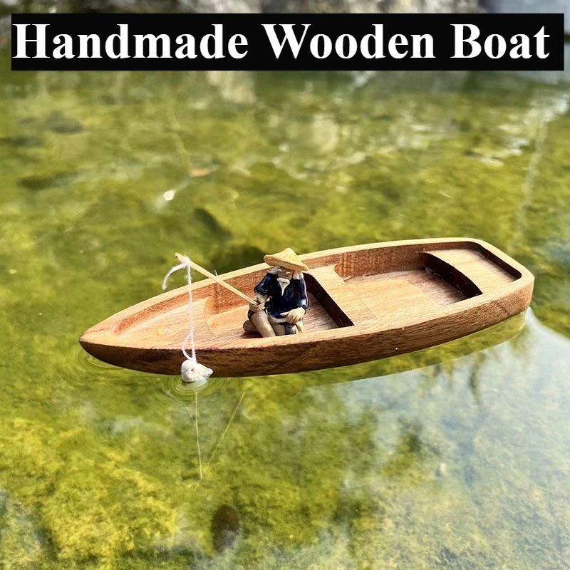 Barco de madera hecho a mano,  - Aquarium Marineland reseña y precio