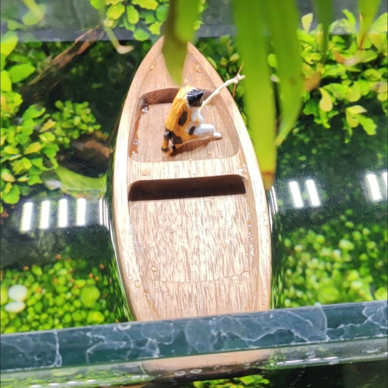 Barco de madera hecho a mano,  - Aquarium Marineland reseña y precio