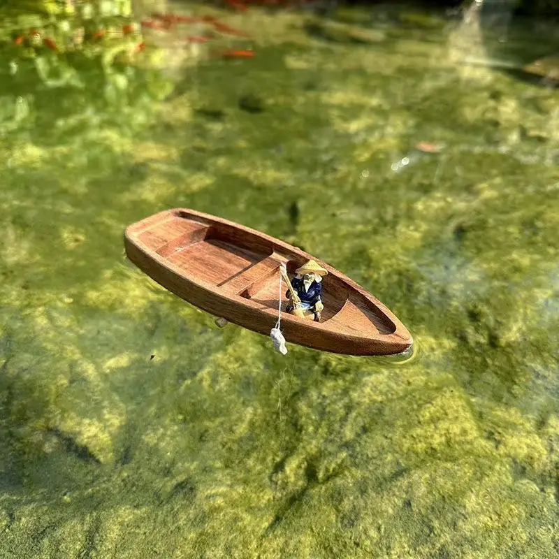 Barco de madera hecho a mano,  - Aquarium Marineland reseña y precio