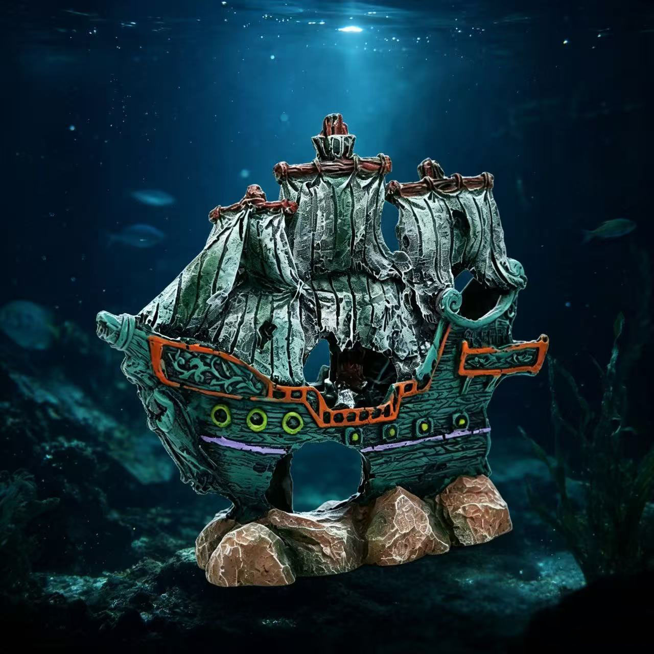 Decoración para Acuario, Barco - Aquarium Marineland reseña y precio